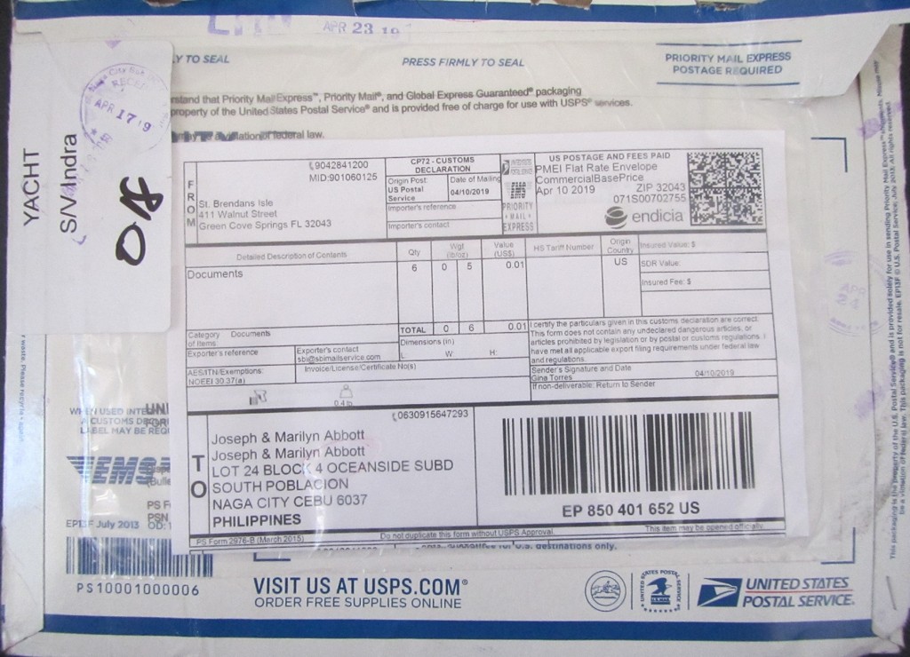 USPS Express Mail Envelope Dove Free Spirit