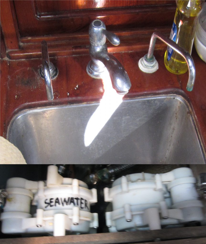 Galley Sink Faucets and Manual Foot Pumps Dove Free Spirit