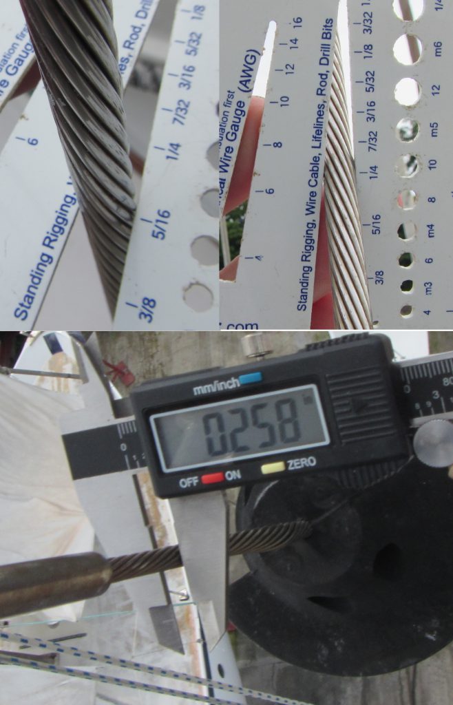 Measuring Rigging Wires Dove Free Spirit