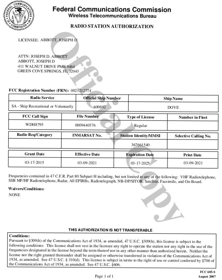 dove-fcc-ships-station-license-dove-free-spirit