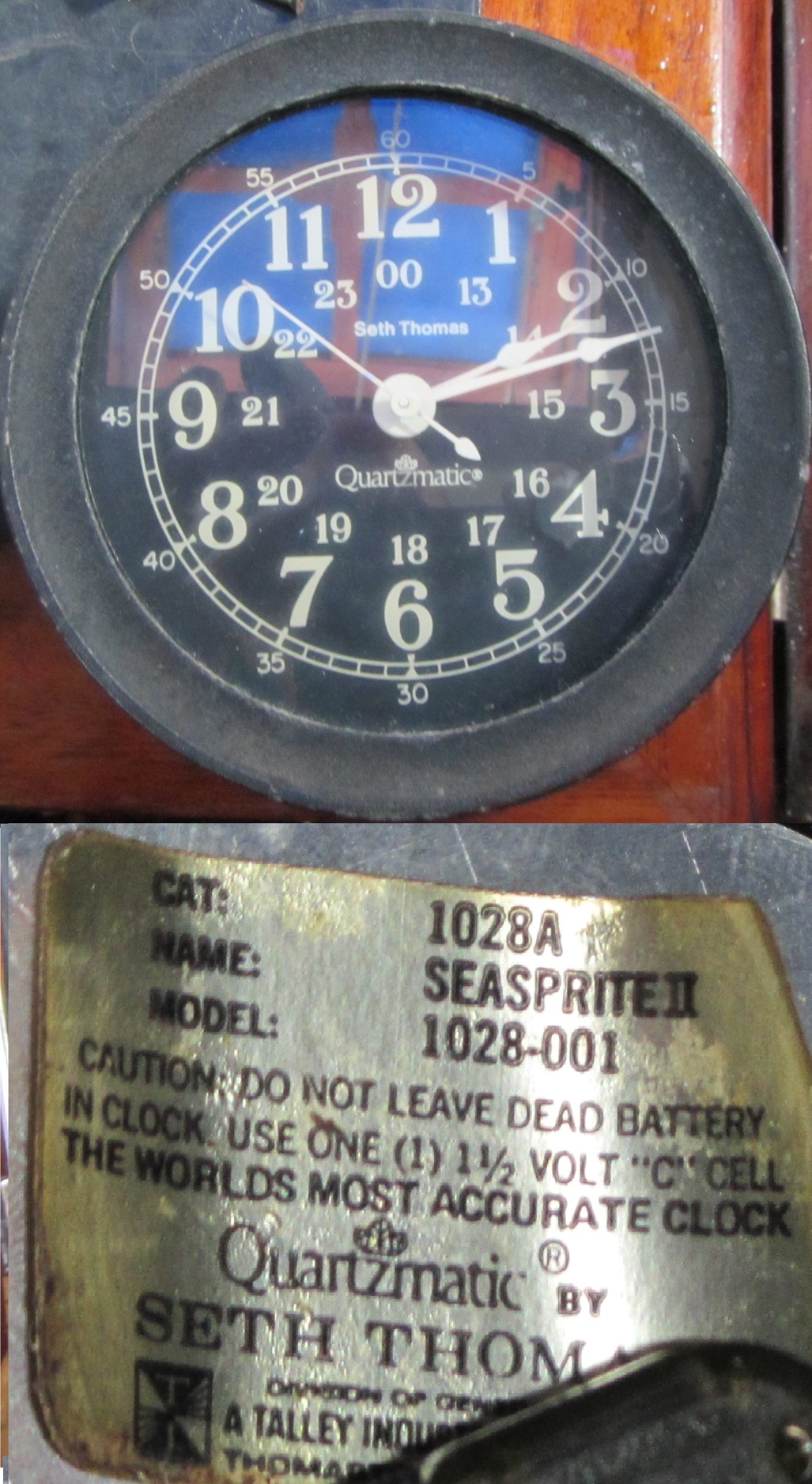 Seth Thomas Quartzmatic Clock and Weather Barometer Dove Free Spirit