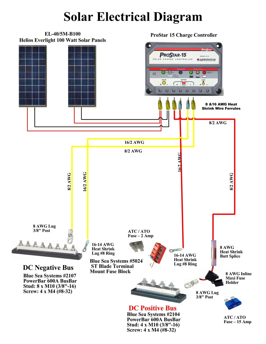Solar Electrical Diagram | Dove Free Spirit
