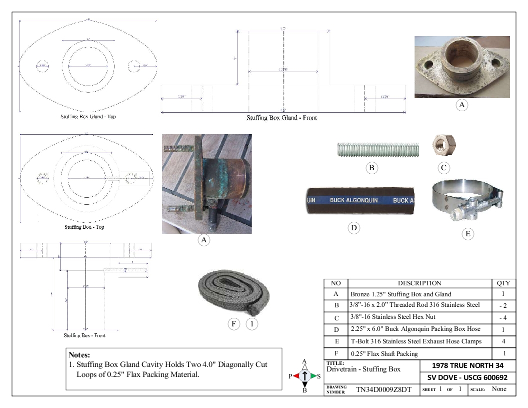 Drivetrain – Stuffing Box - Dove Free Spirit